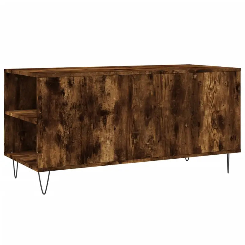 Salontafel met bewerkt hout en metalen poten voor stijlvolle woonkamer - Salontafels