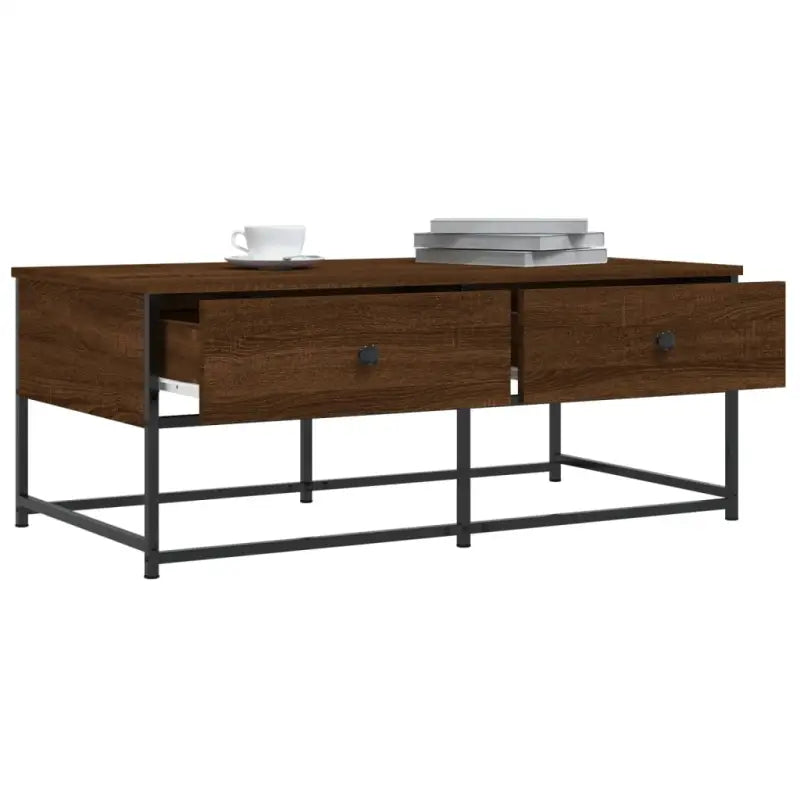 Salontafel met bewerkt hout en verstelbare poten voor elegantie - Salontafels