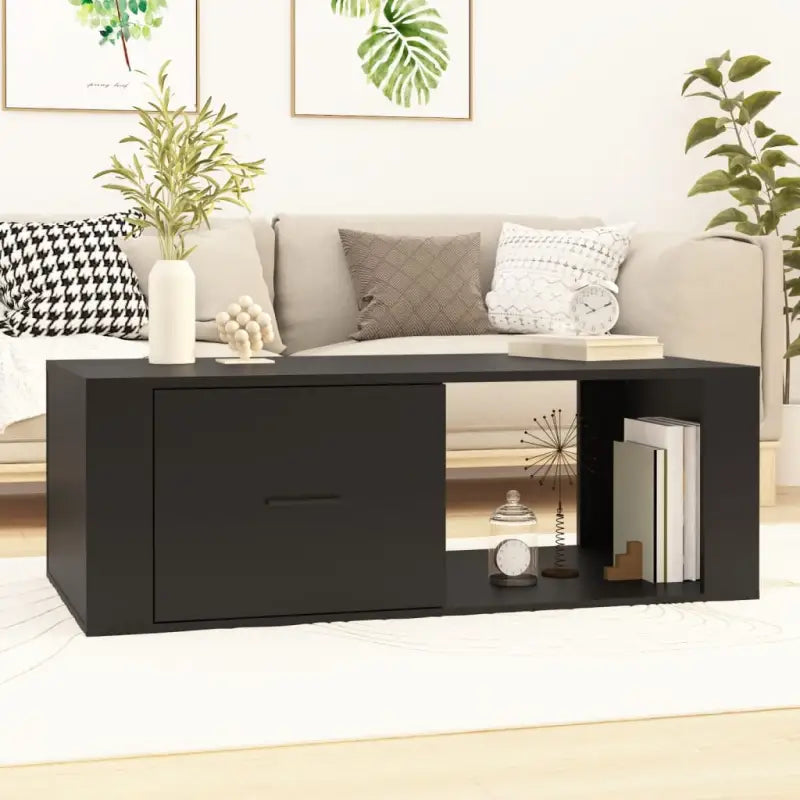 Salontafel met bewerkt hout voor een duurzame en stijlvolle woonkamer - Zwart / 1 - Salontafels