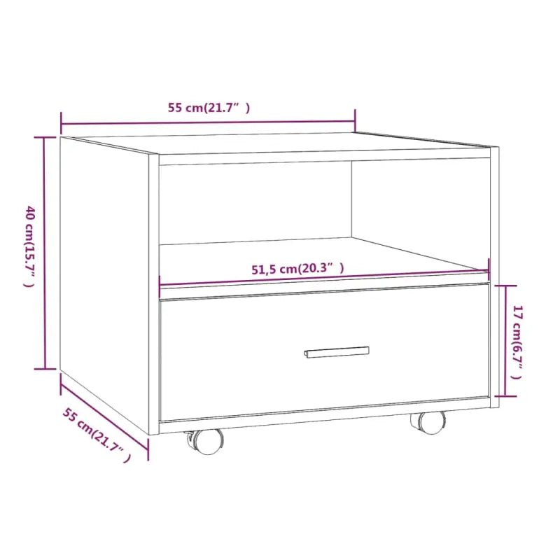 Salontafel met bewerkt hout voor een stijlvolle en stabiele woonkamer``` - Gerookt eiken / 1 - Salontafels