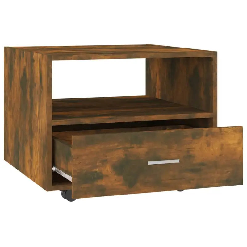 Salontafel met bewerkt hout voor een stijlvolle en stabiele woonkamer``` - Gerookt eiken / 1 - Salontafels