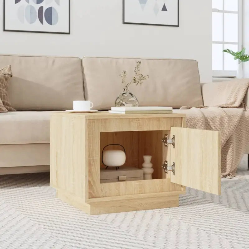 Salontafel met bewerkt hout voor een stijlvolle woonkamer uitstraling - Salontafels
