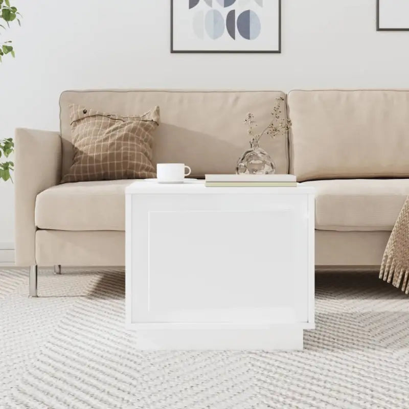Salontafel met bewerkt hout voor een stijlvolle woonkamer uitstraling - Wit / 1 - Salontafels