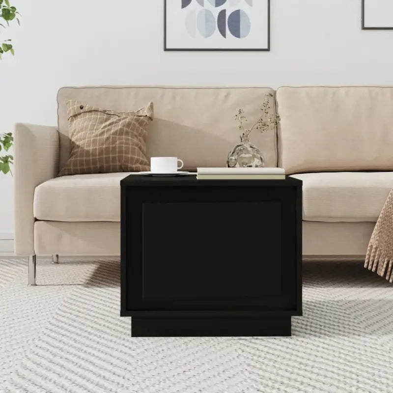 Salontafel met bewerkt hout voor een stijlvolle woonkamer uitstraling - Zwart / 1 - Salontafels