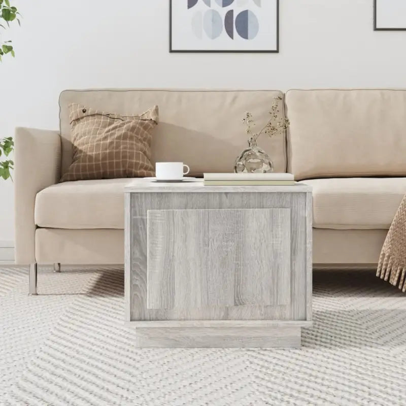 Salontafel met bewerkt hout voor een stijlvolle woonkamer uitstraling - Grijs sonoma / 1 - Salontafels