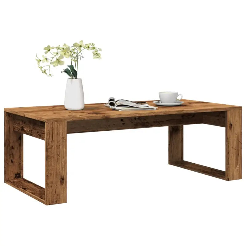 Salontafel met bewerkt hout voor elegante en stabiele woonkameraccessoire - Oud hout / 1 - Salontafels
