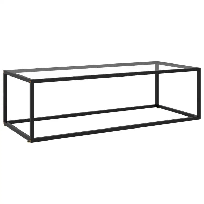 Salontafel met gehard glas en gepoedercoat staal voor moderne woonkamers - Doorzichtig / 120 x 50 x 35 cm / 1