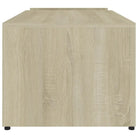 Salontafel met geometrische vorm en bewerkt hout voor een chique look - Salontafels