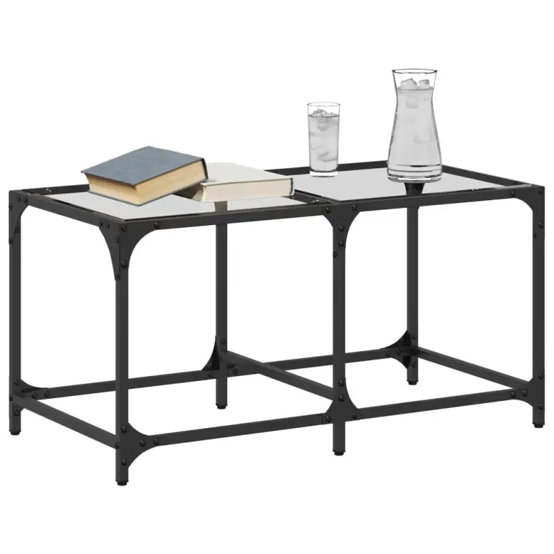 Salontafel met glazen blad voor een elegante woonkamer uitstraling - Salontafels