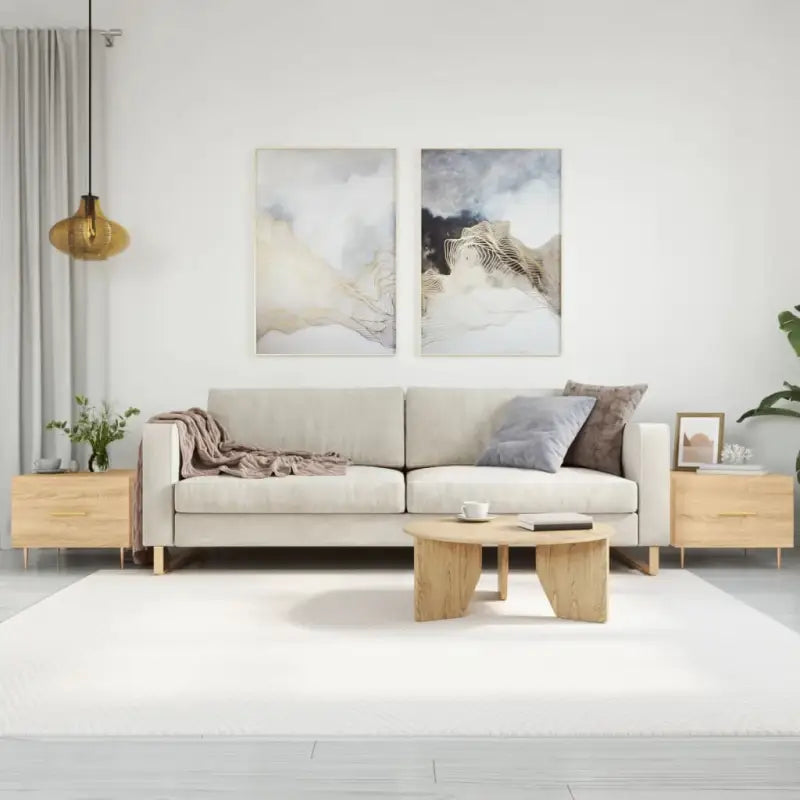 Salontafel met grijs Sonoma Eiken en ijzeren poten voor elegante woonkamer - Sonoma eiken / 2 - Salontafels