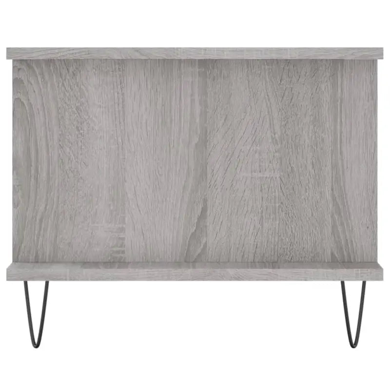 Salontafel met ijzeren poten en bewerkt hout in grijs sonoma - Salontafels