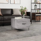 Salontafel met ijzeren poten en bewerkt hout voor een elegante woonkamer - Grijs sonoma / 1 - Salontafels