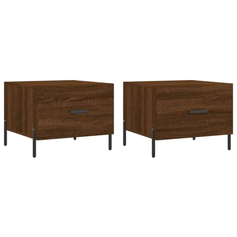 Salontafel met ijzeren poten en bewerkt hout voor een elegante woonkamer - Salontafels