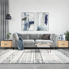 Salontafel met ijzeren poten en bewerkt hout voor een elegante woonkamer - Sonoma eiken / 2 - Salontafels