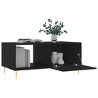 Salontafel met ijzeren poten en bewerkt hout voor elegante woonkamerstijl - Salontafels