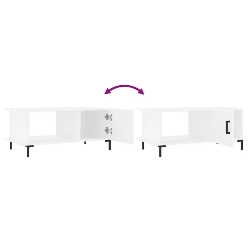 Salontafel met ijzeren poten en bewerkt hout voor elegante woonkamer - Salontafels