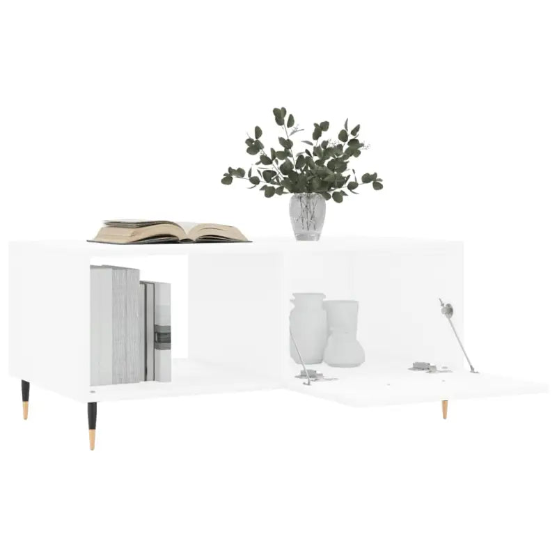 Salontafel met ijzeren poten en bewerkt hout voor elegante woonkamer - Salontafels