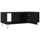 Salontafel met ijzeren poten en bewerkt hout voor elegante woonkamer - Salontafels