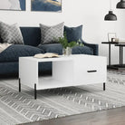 Salontafel met ijzeren poten in grijs sonoma bewerkt hout - Wit / 1 - Salontafels