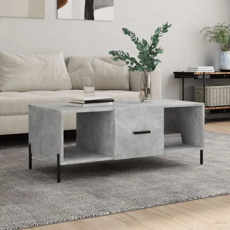 Salontafel met ijzeren poten in grijs Sonoma van bewerkt hout - Betongrijs / 1 - Salontafels