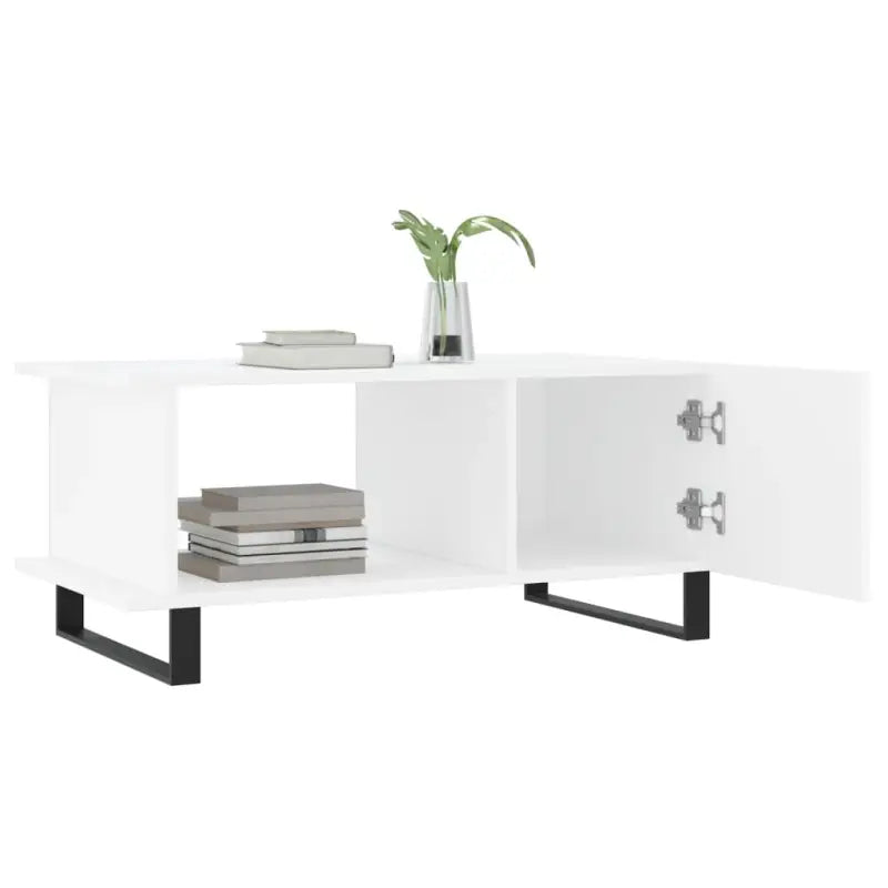 Salontafel met ijzeren poten van bewerkt hout voor een elegante woonkamer - Salontafels