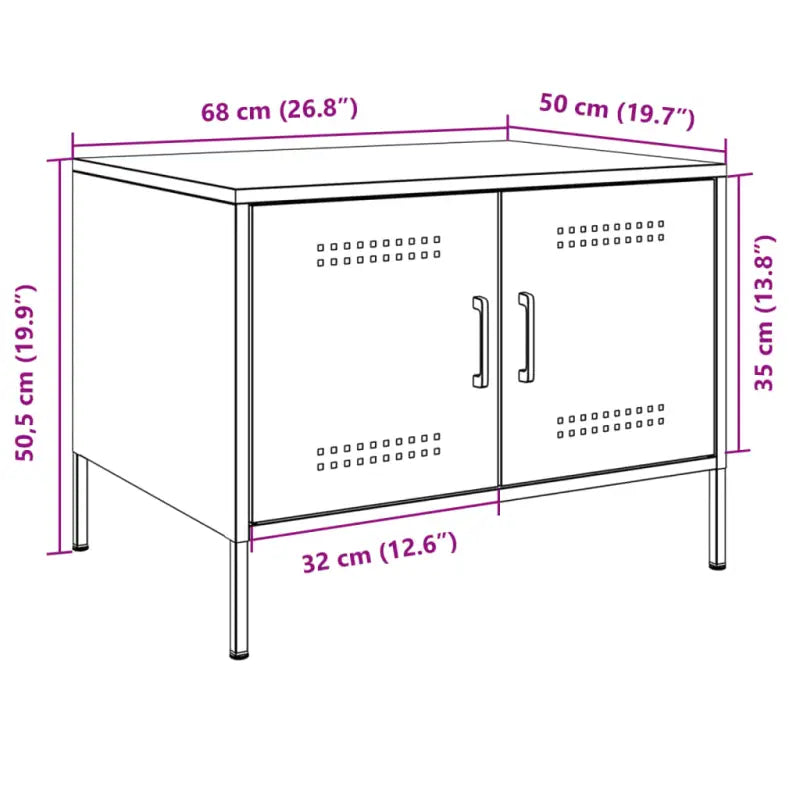 Salontafel met koudgewalst staal en verstelbare schroefpoten - Salontafels