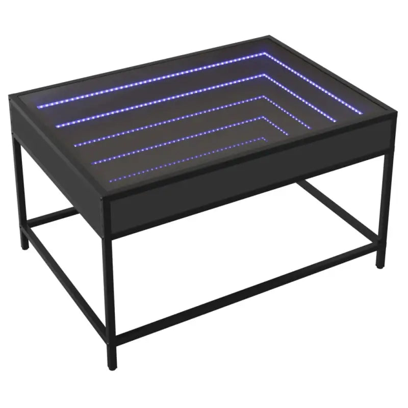 Salontafel met LED-infinity spiegel en bewerkt hout voor duurzame stijl - Salontafels