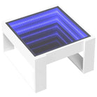 Salontafel met LED-infinity spiegel en bewerkt hout voor stabile stijl - Salontafels
