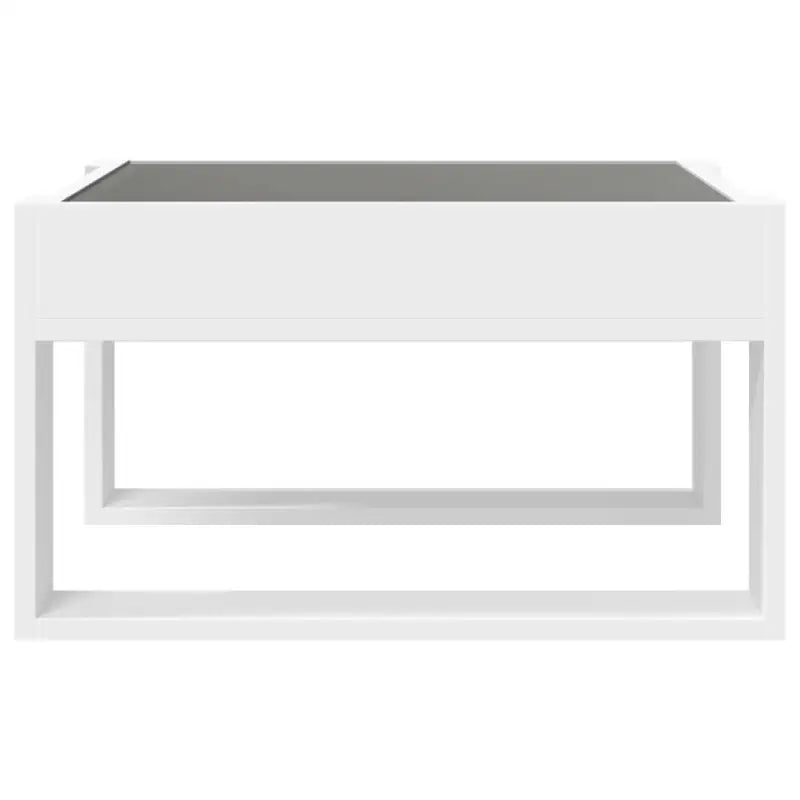 Salontafel met LED-infinity spiegel en bewerkt hout voor stabile stijl - Salontafels