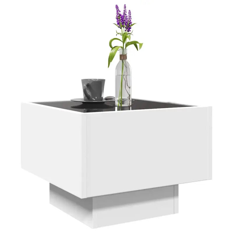Salontafel met LED-infinity spiegel van bewerkt hout voor elke ruimte - Salontafels