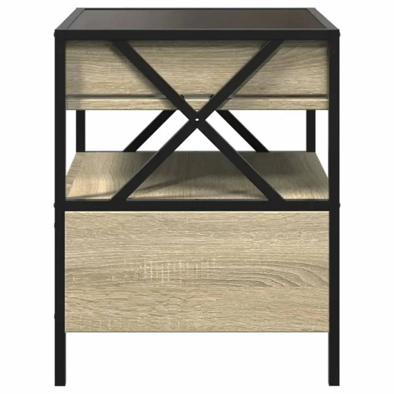 Salontafel met LED-infinity spiegel van bewerkt hout voor elke ruimte - Salontafels