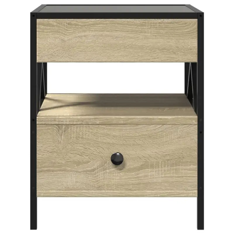 Salontafel met LED-infinity spiegel van bewerkt hout voor elke ruimte - Salontafels