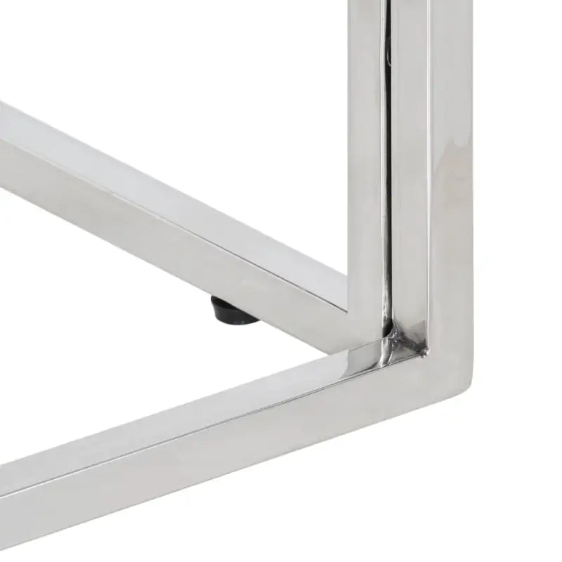 Salontafel met massief acaciahout en roestvrij staal elegant design - Salontafels