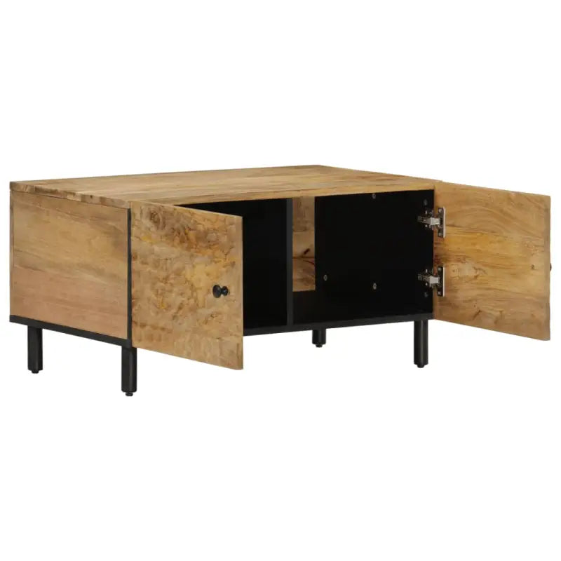 Salontafel met massief mangohout en ijzeren poten voor een elegante woonkamer - Salontafels