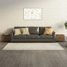 Salontafel met metalen poten en bewerkt hout voor industriële stijl - bruin eikenkleur / 2 - Salontafels