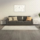 Salontafel met metalen poten en bewerkt hout voor industriële stijl - Betongrijs / 2 - Salontafels