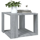 Salontafel met opbergruimte in bewerkt hout en grijs sonoma - Salontafels