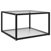 Salontafel met twee lagen van gehard glas en gepoedercoat staal - Salontafels