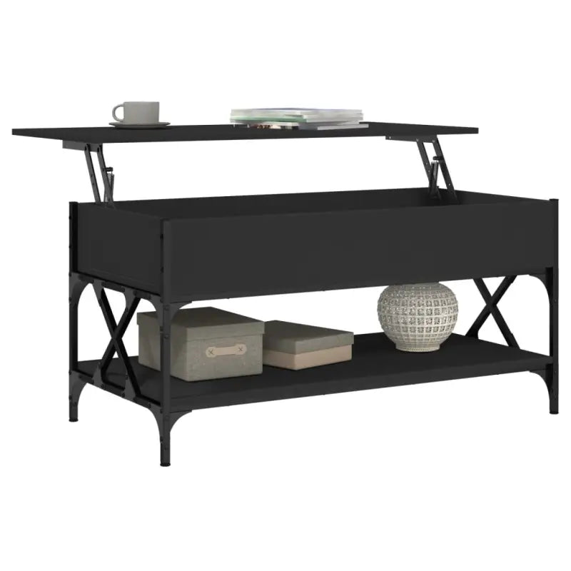 Salontafel met verstelbare poten van bewerkt hout voor een stijlvolle woonkamer - Salontafels
