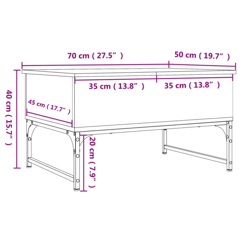Salontafel met verstelbare poten van bewerkt hout voor stijl en duurzaamheid - Salontafels