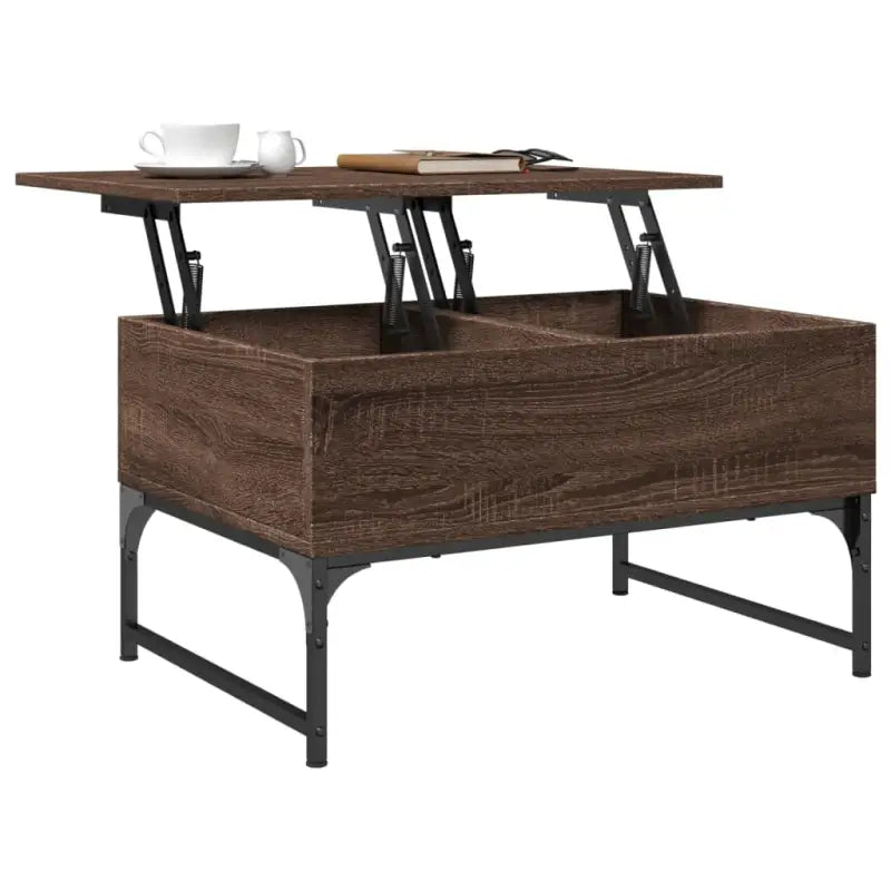 Salontafel met verstelbare poten van bewerkt hout voor stijl en duurzaamheid - Salontafels