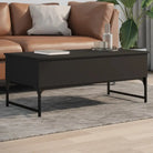 Salontafel met verstelbare poten van bewerkt hout voor stijl en duurzaamheid - Zwart / 1 / 100 cm - Salontafels