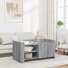 Salontafel van bewerkt hout in grijs Sonoma stijl - Grijs sonoma / 1 / 100 cm - Salontafels