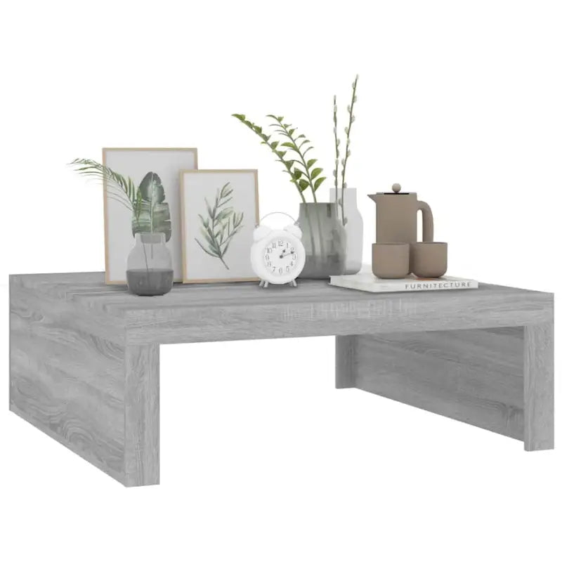 Salontafel van bewerkt hout in grijs sonoma voor een tijdloos interieur - Salontafels