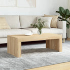 Salontafel van bewerkt hout in hoogglans wit voor een elegante woonkamer - Sonoma eiken / 1 - Salontafels