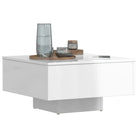 Salontafel van bewerkt hout in hoogglans wit voor een tijdloos interieur - Salontafels
