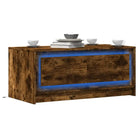 Salontafel van bewerkt hout met duurzame constructie en stabiele prijs - Gerookt eiken / 1 - Salontafels