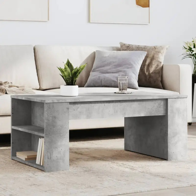 Salontafel van bewerkt hout met duurzame en stijlvolle afwerking - Betongrijs / 1 - Salontafels
