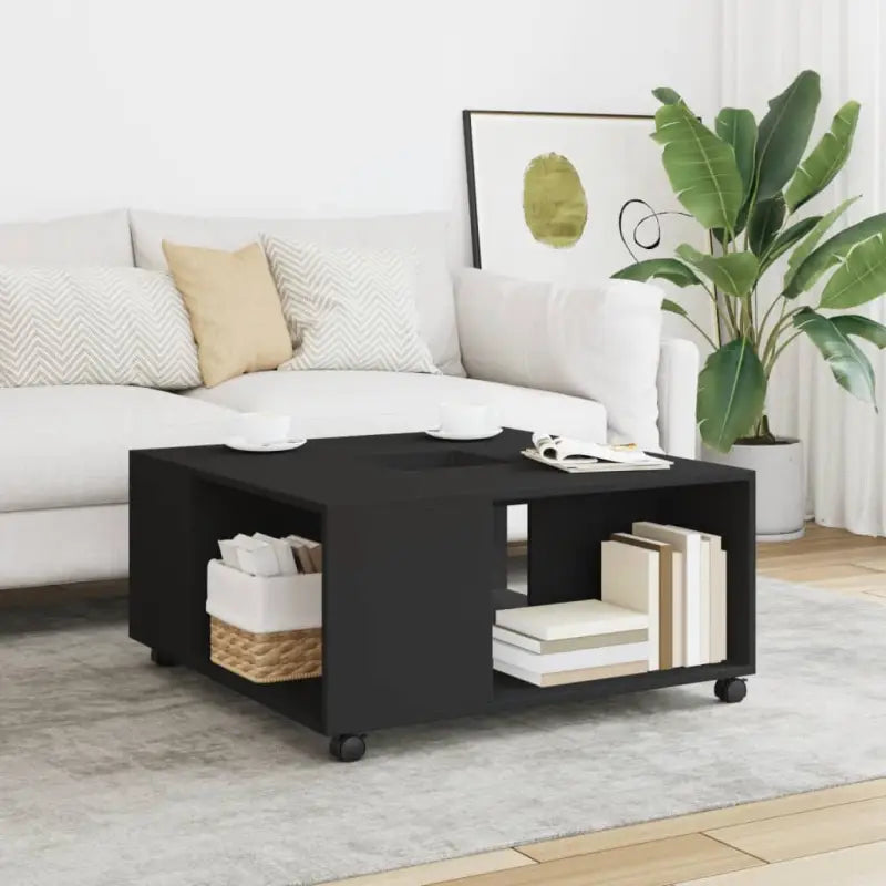 Salontafel van bewerkt hout met duurzame en stijlvolle afwerking - Zwart / 1 - Salontafels