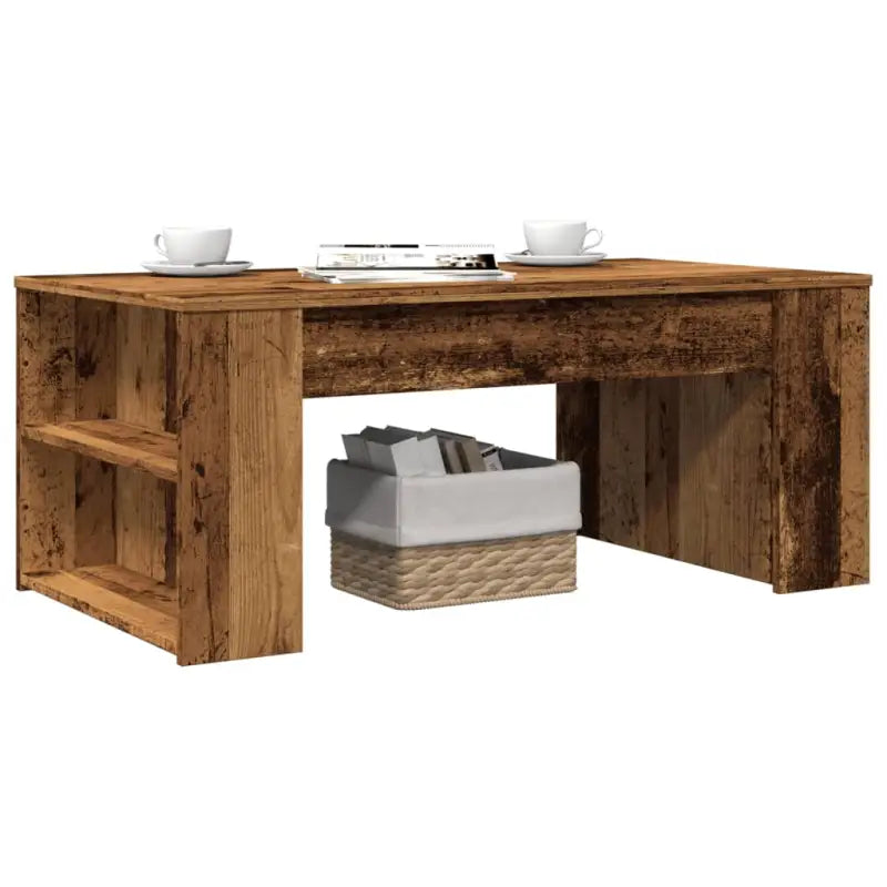 Salontafel van bewerkt hout met duurzame en stijlvolle afwerking - Oud hout / 1 - Salontafels